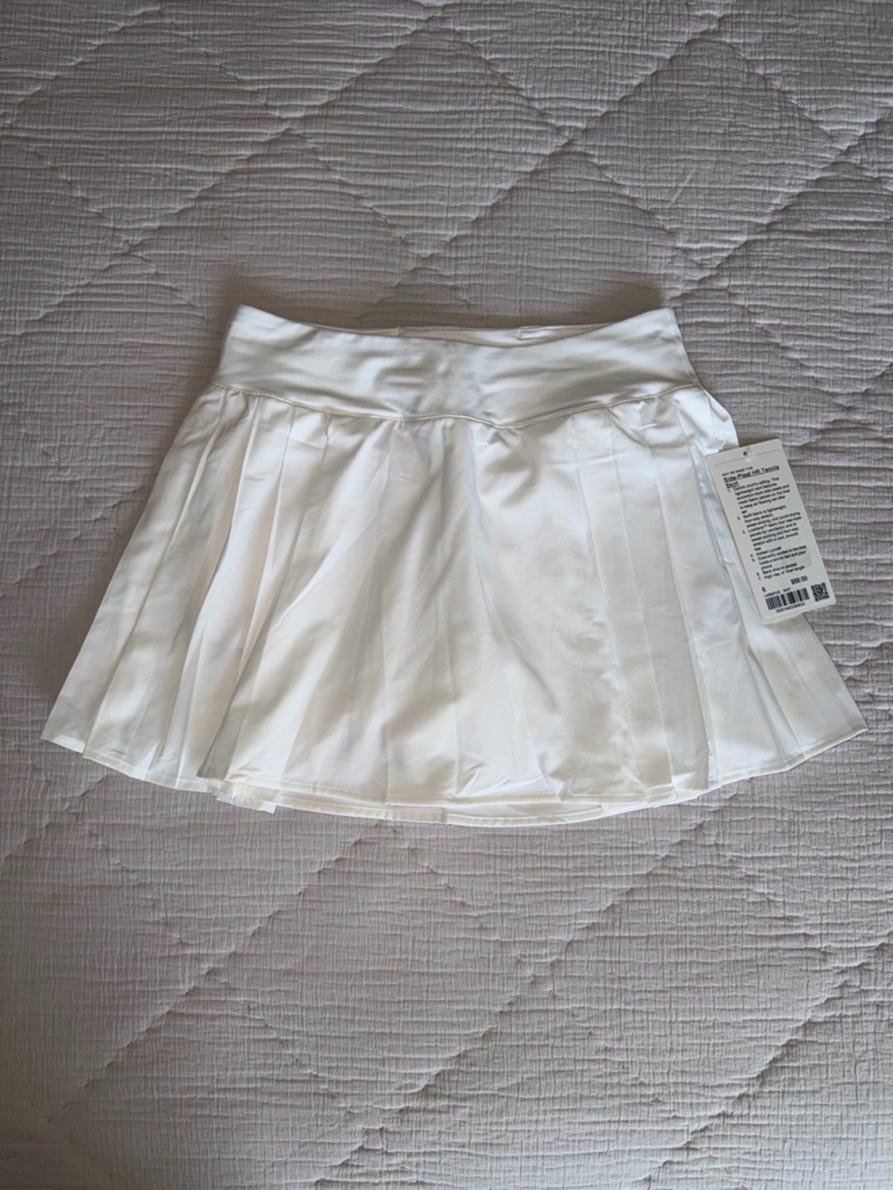 Lululemon Side Pleat HR Tennis Skirt White NWT 6